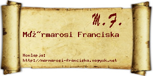 Mármarosi Franciska névjegykártya